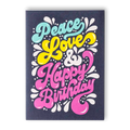 Peace, Love & Happy Birthday (Chelsea Zo Art)