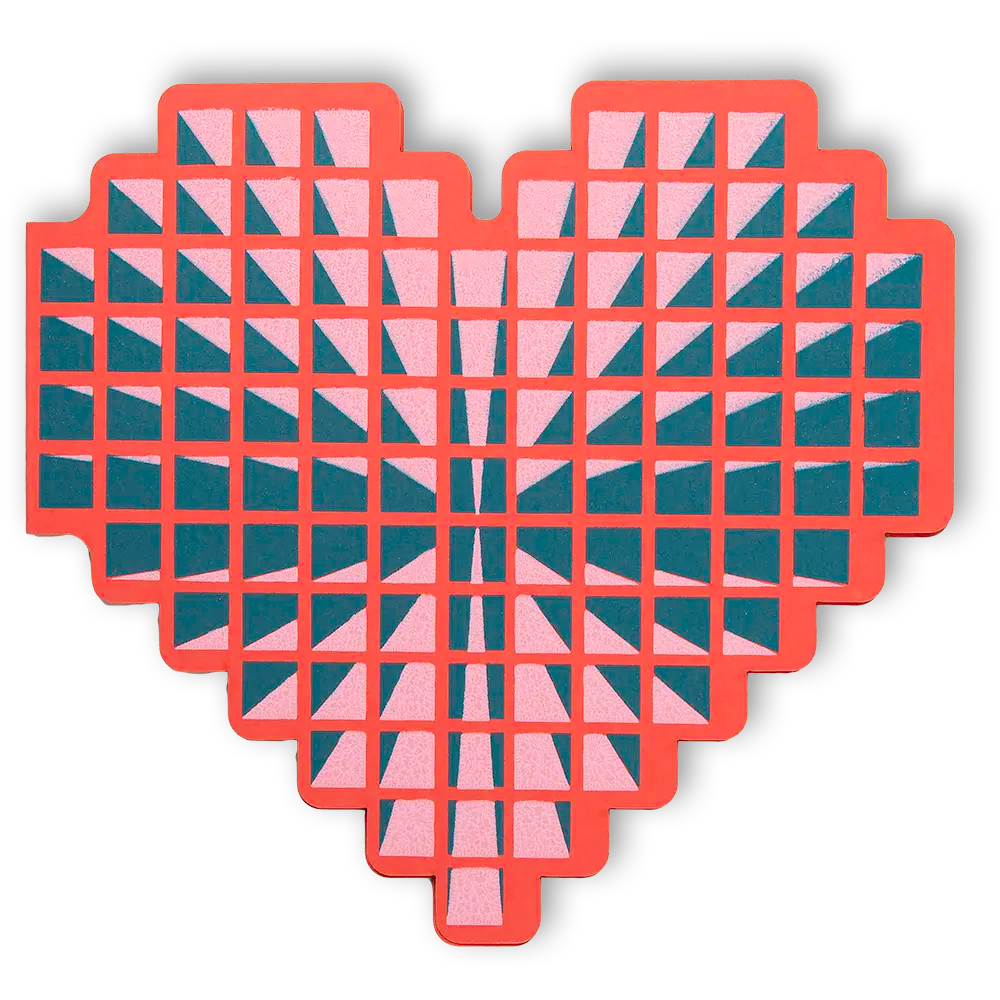 Pixel Heart Greeting Card