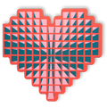 Pixel Heart Greeting Card